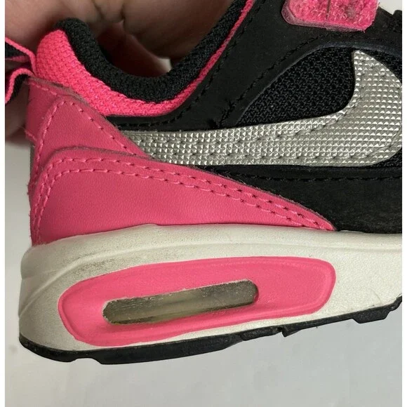 Nike Air Max St 2016 Toddler Sneakers Black Pink Silver Size 5C - Picture 9 of 9